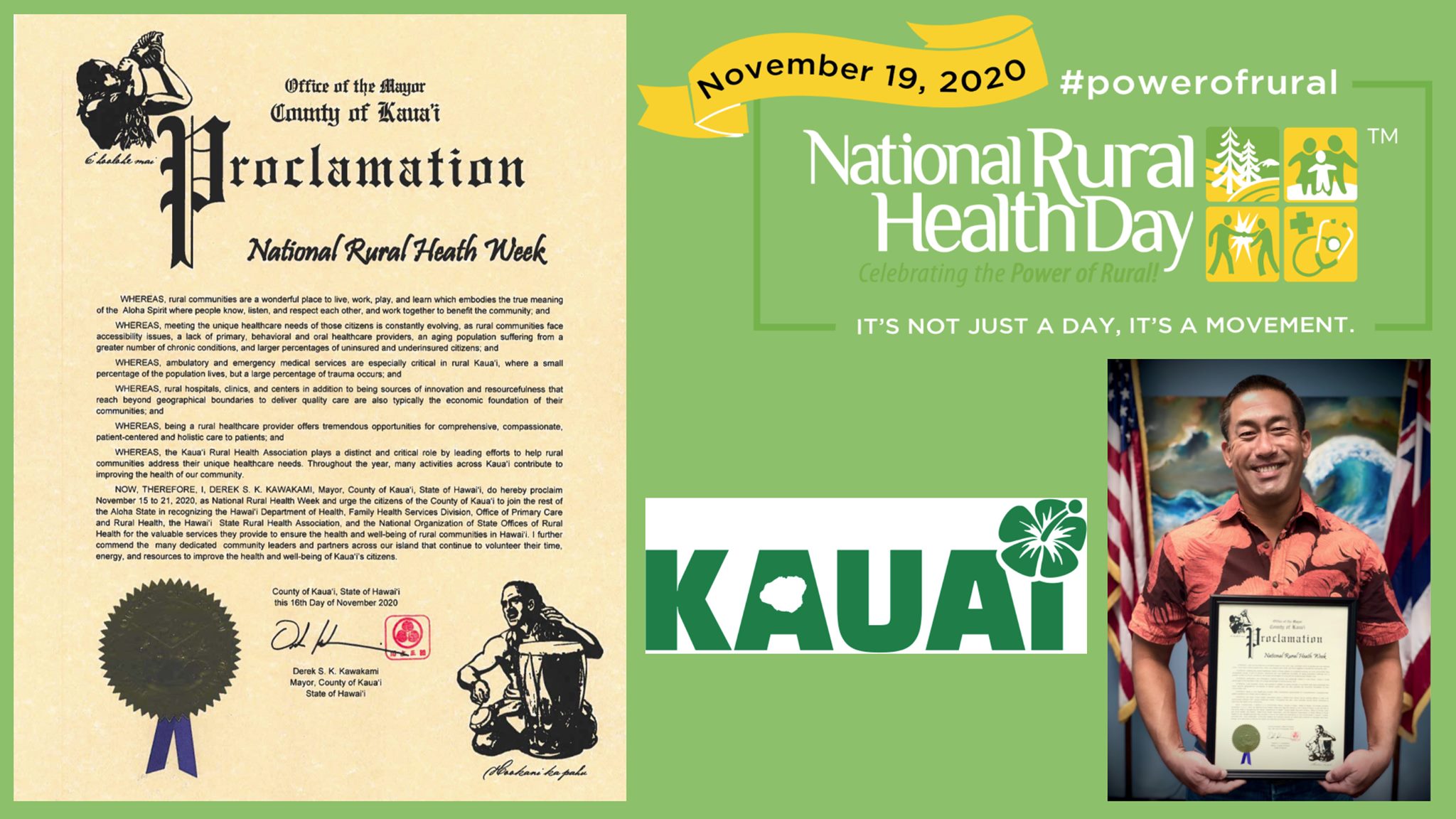 a close up of a document for  Kauaʻi Rural Health Association